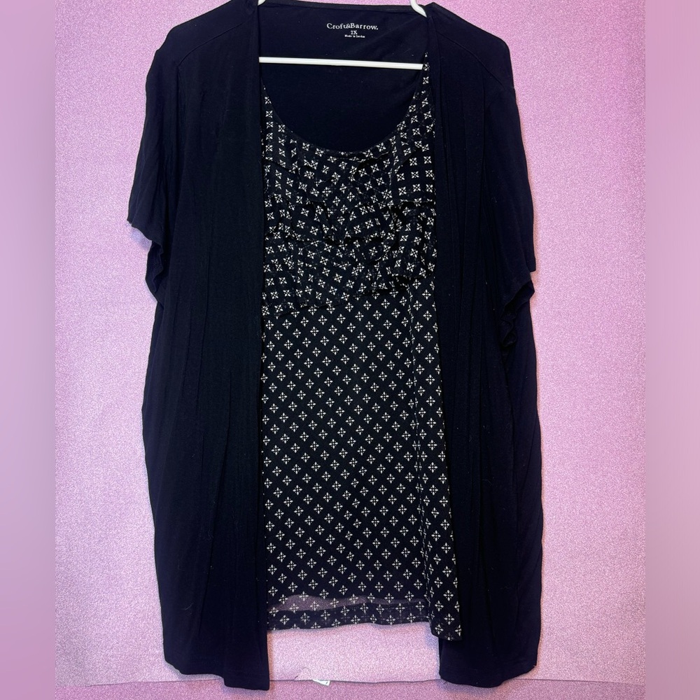 Croft and barrow two layer shirt